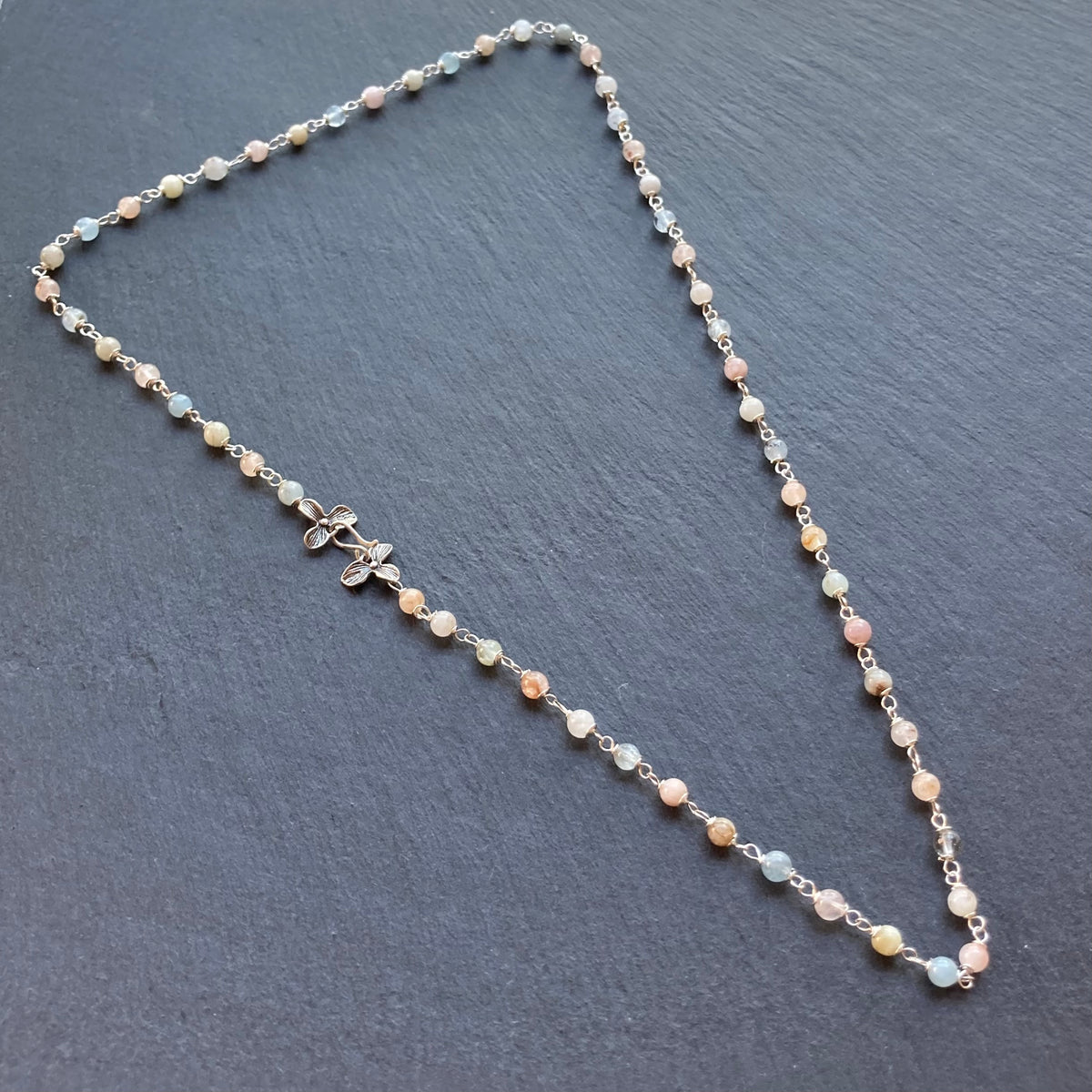 Multi Beryl & Silver Necklace