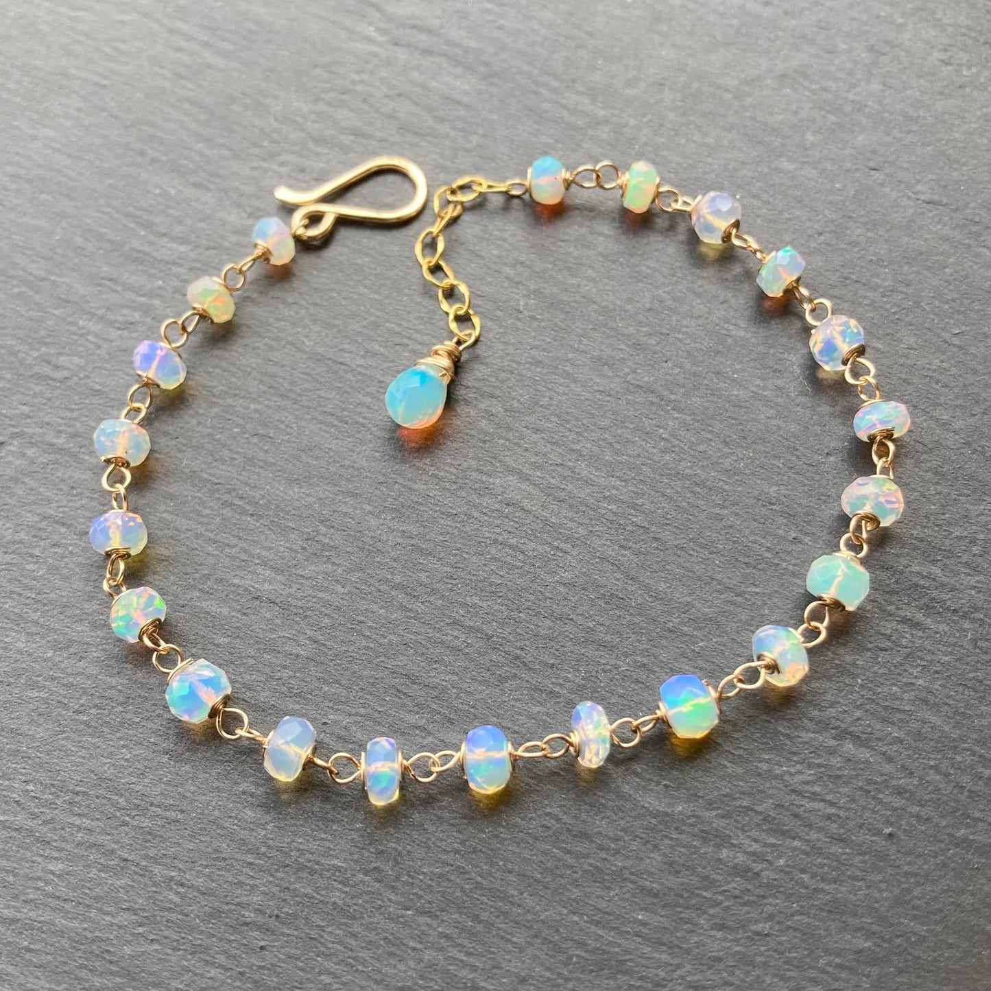 Ethiopian Opal & Gold Bracelet