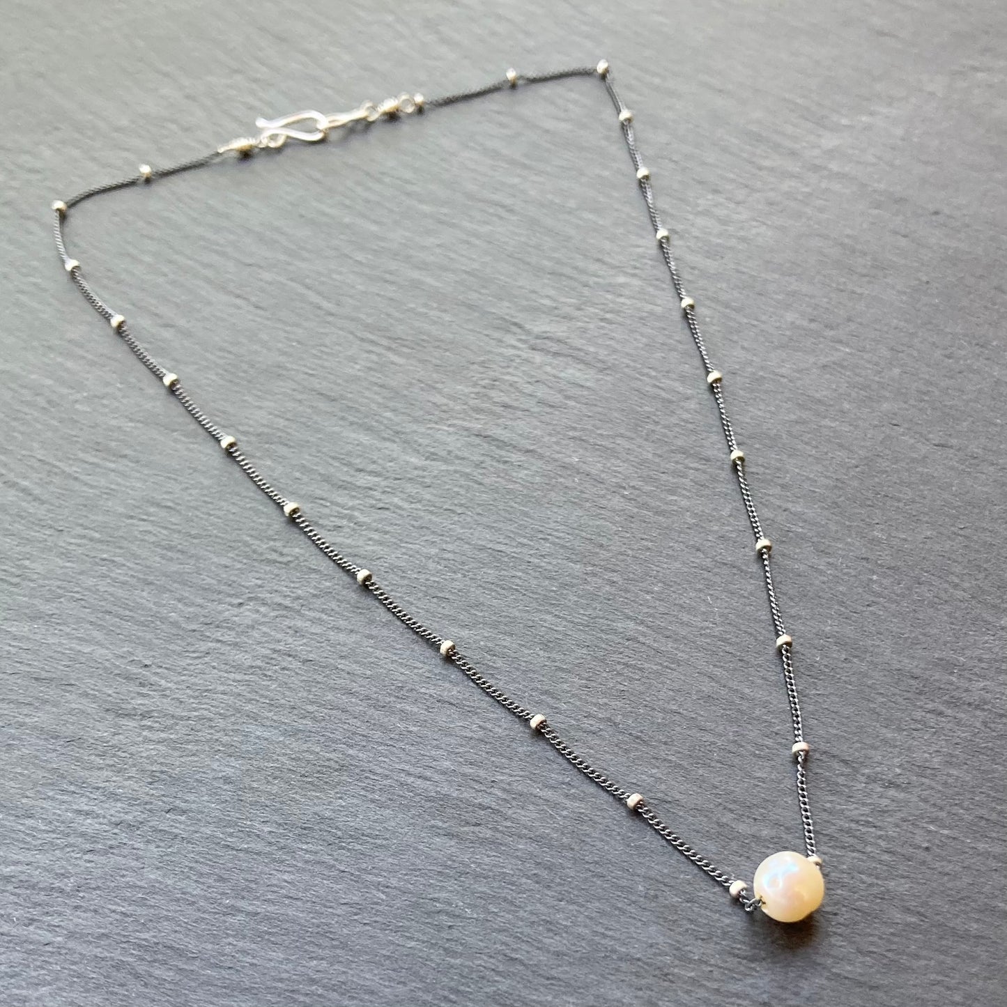 Akoya Pearl & Sterling Silver Necklace