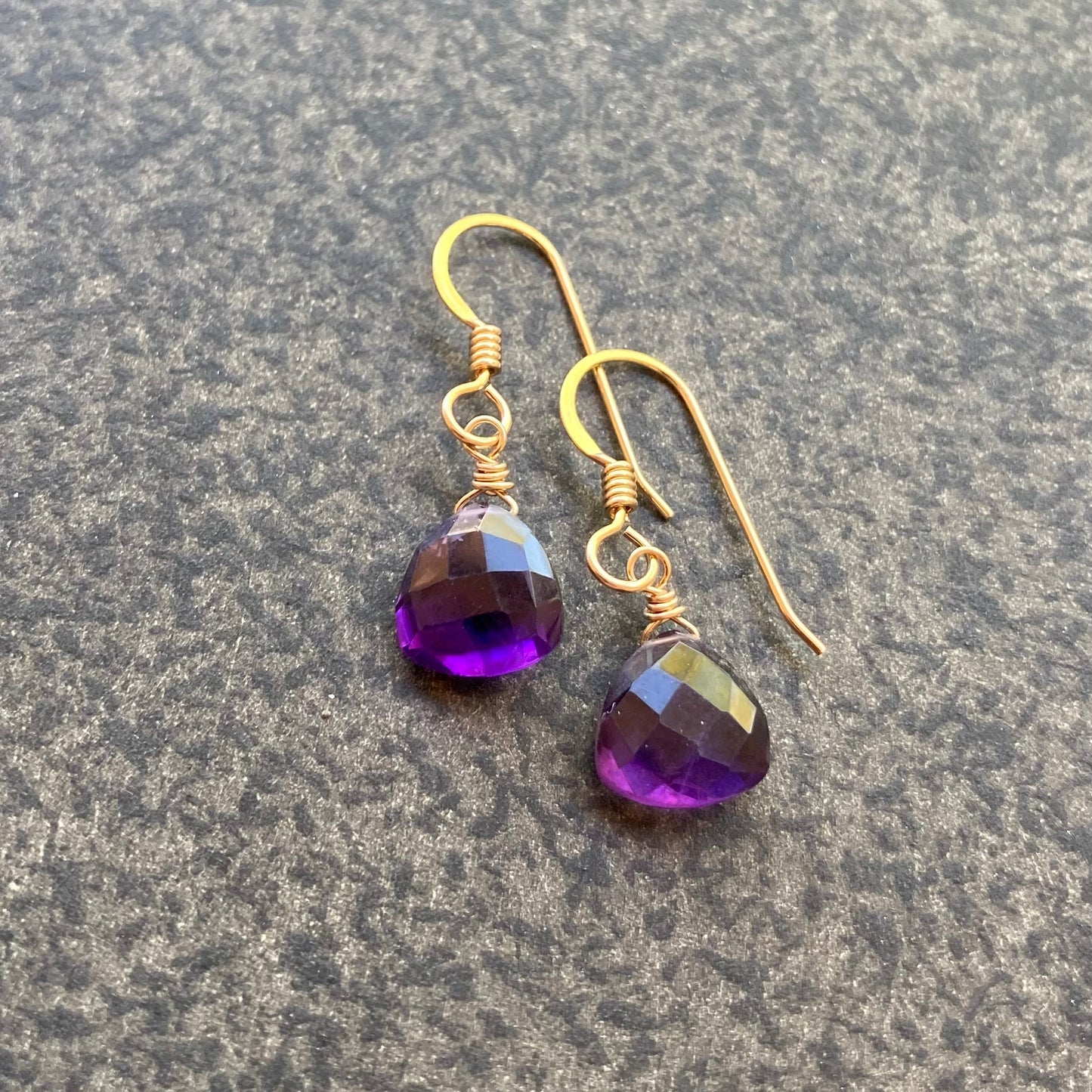 Amethyst & 14k Gold Earrings