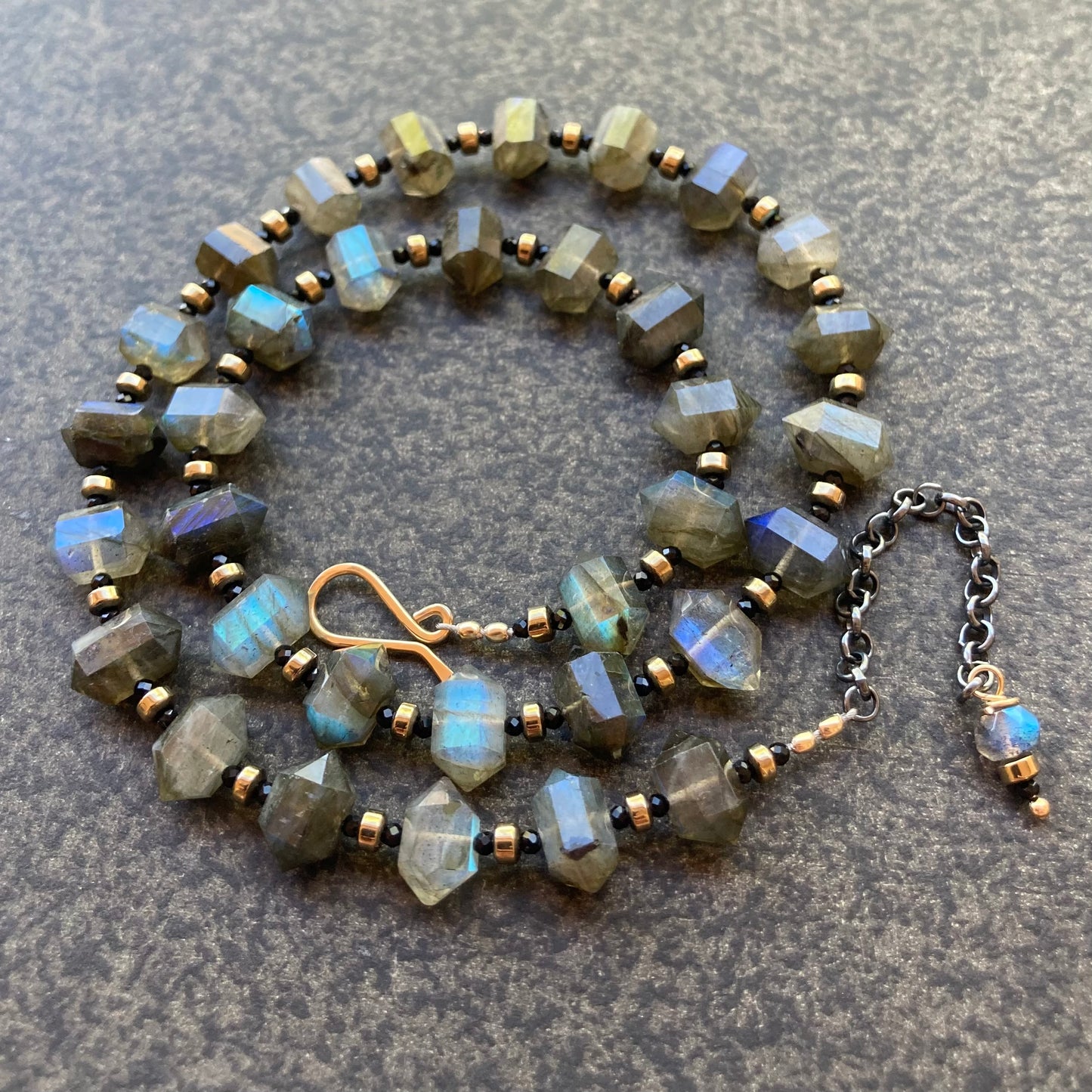 Labradorite Double Terminated Bullet Collar