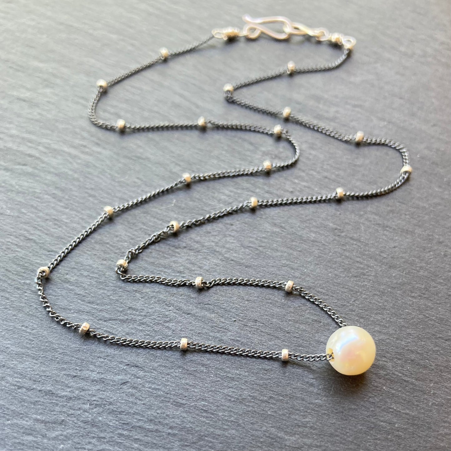 Akoya Pearl & Sterling Silver Necklace