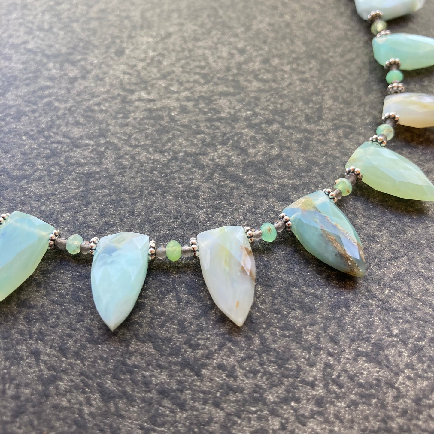 Peruvian Opal & Sterling Silver Collar