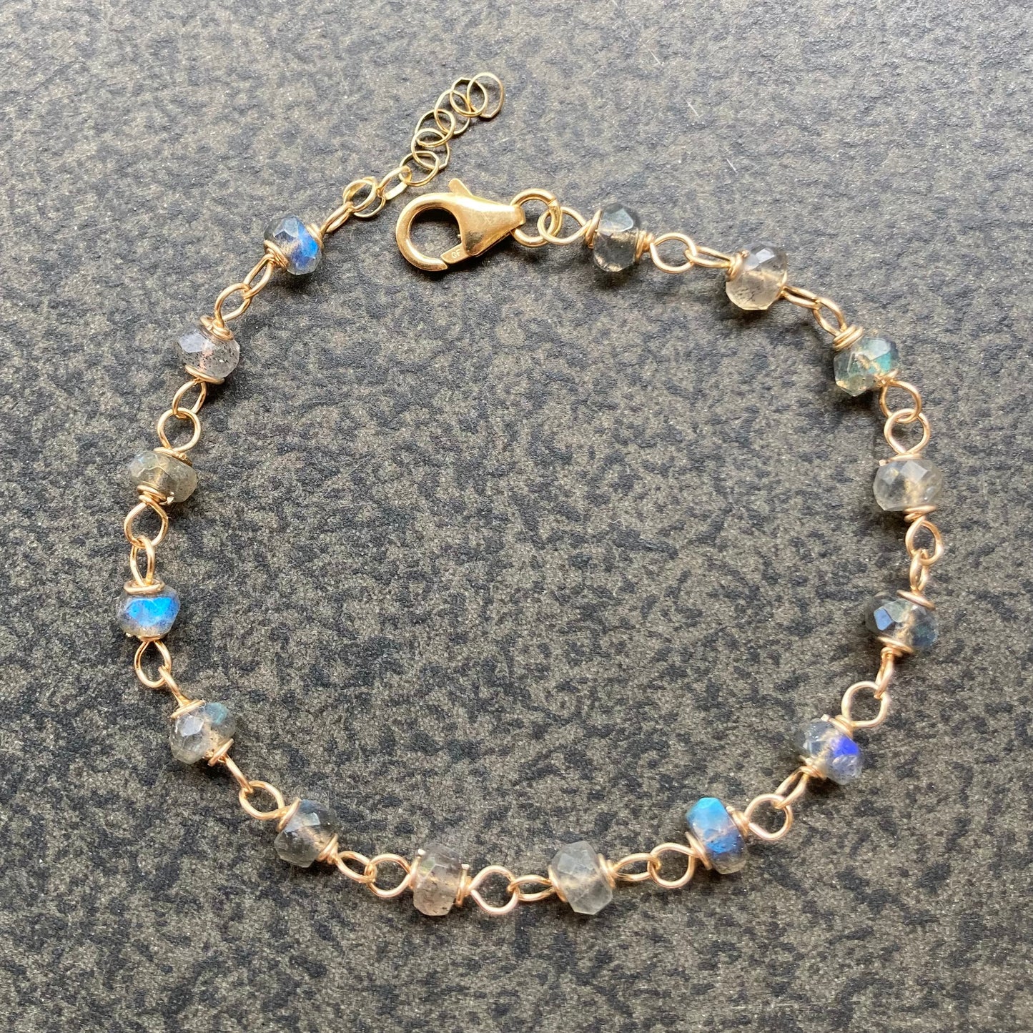 Labradorite & 14k Gold Bracelet