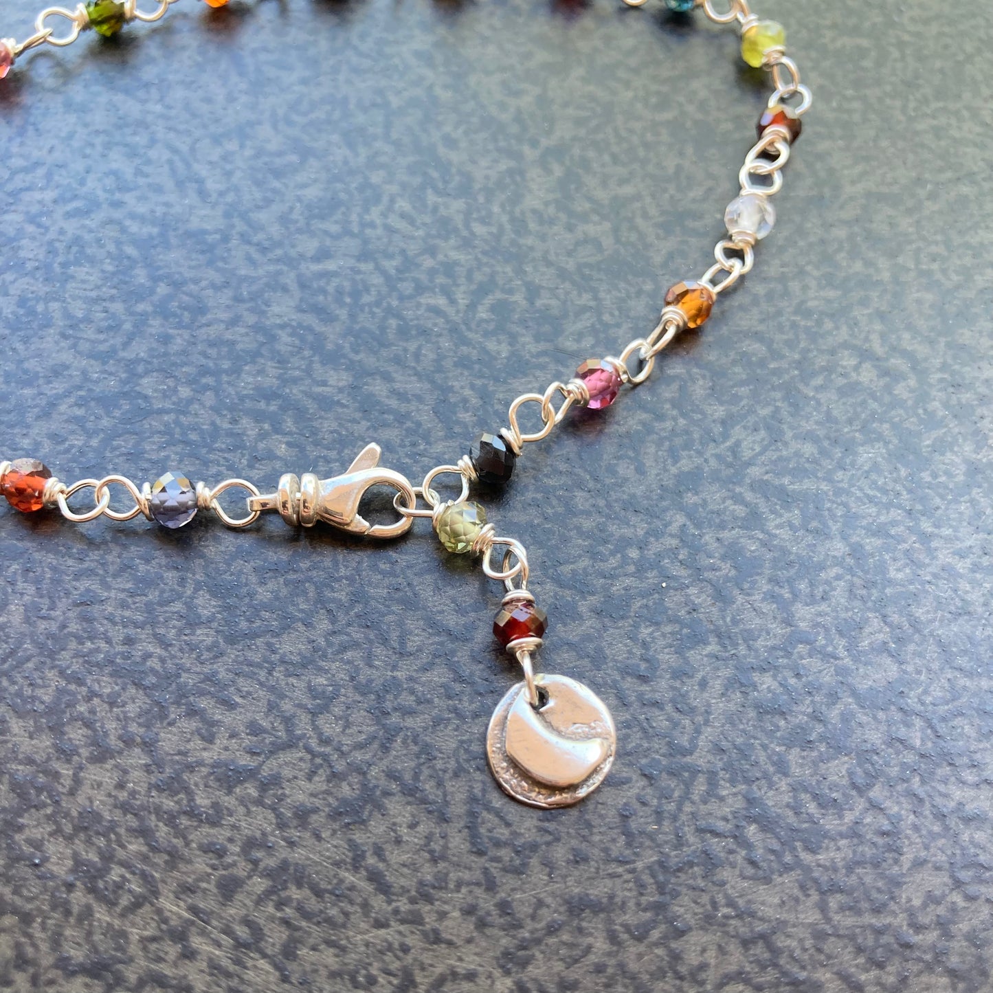 Tundra Sapphire & Sterling Silver Moon Dream Anklet