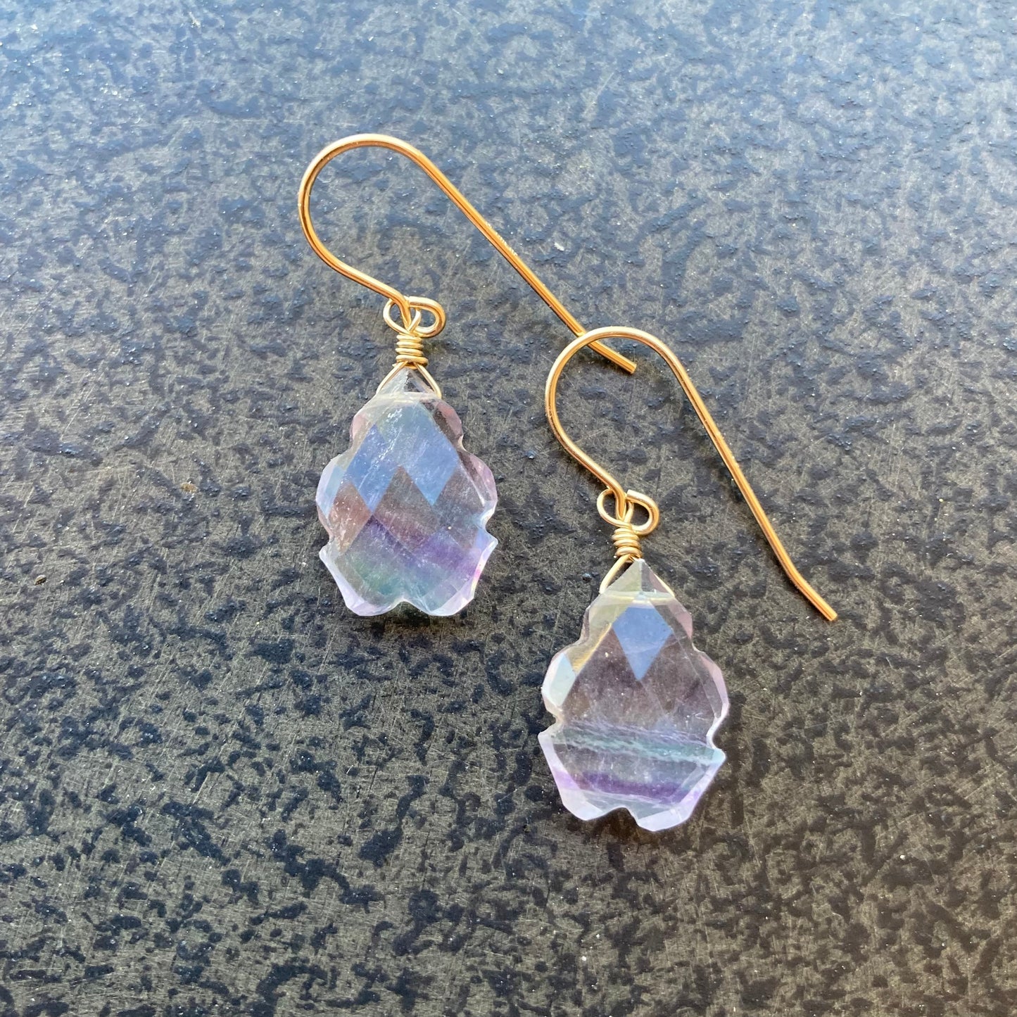 Fluorite & 14k Gold Earrings