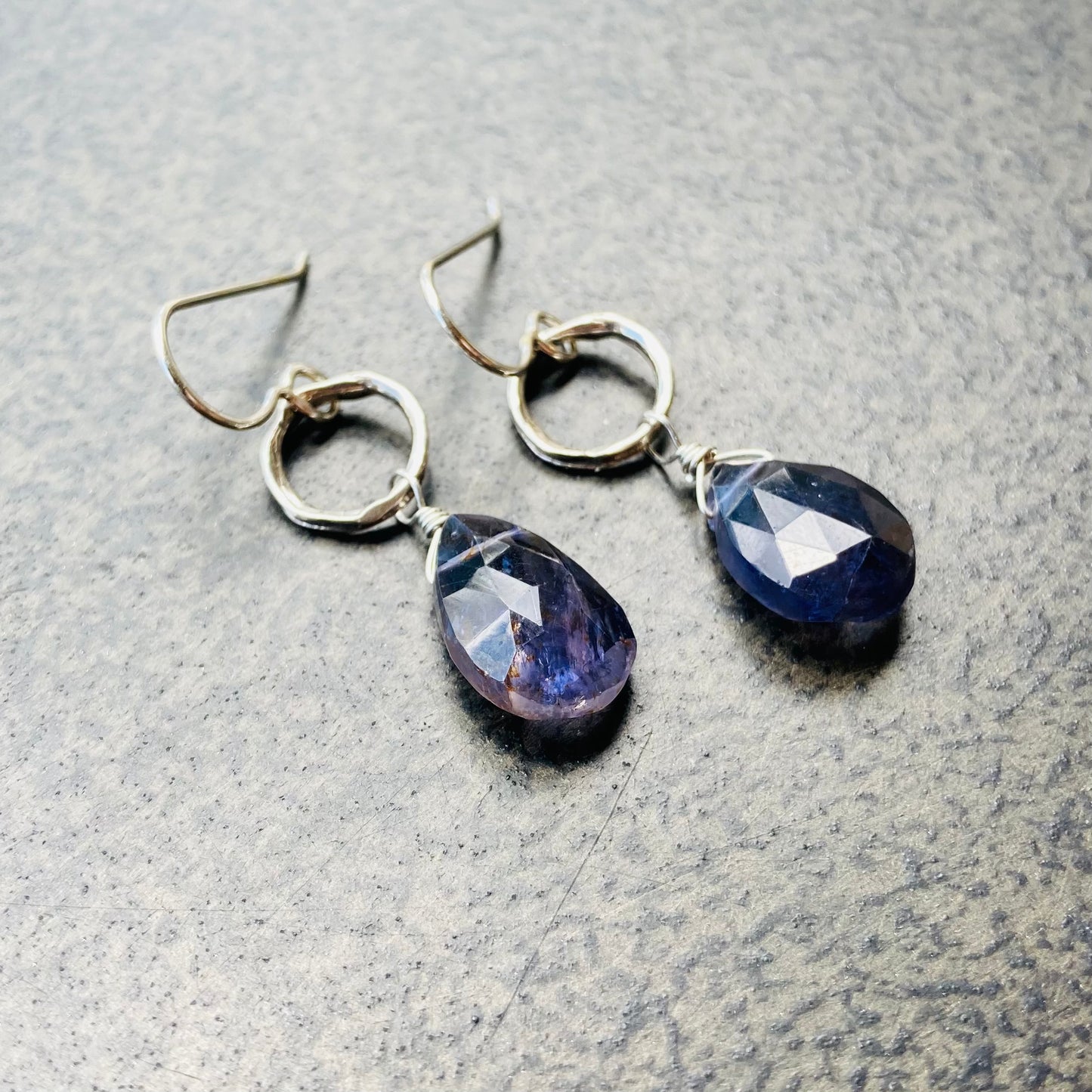 Iolite & Sterling Silver Earrings