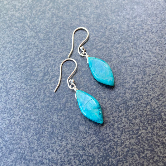 Chrysocolla & Sterling Silver Earrings