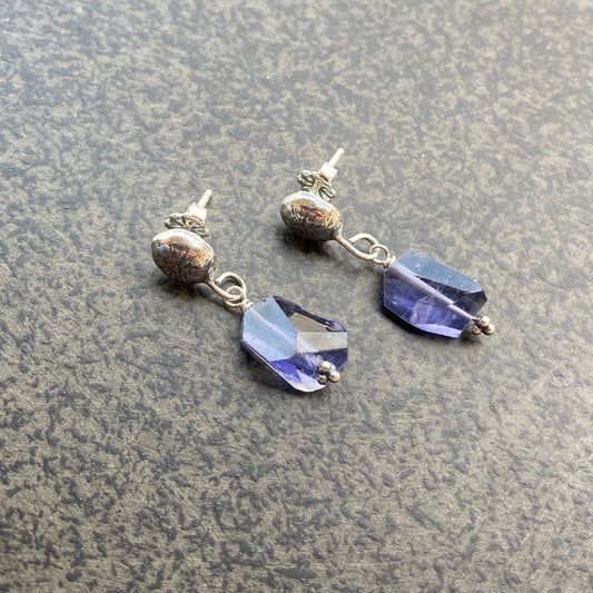 Iolite & Sterling Silver Studs