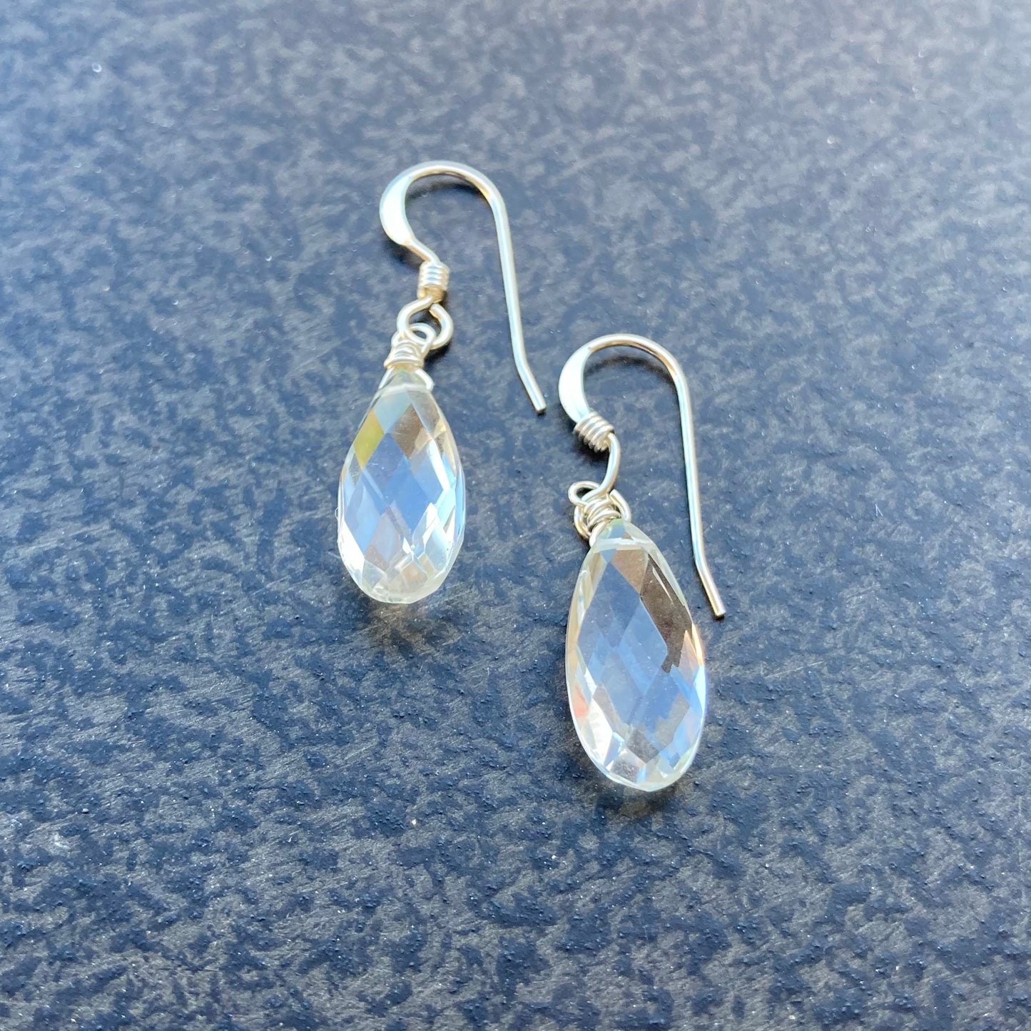 Crystal Quartz & Sterling Silver Earrings